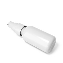 blank white plastic spray bottle with transparent background. 3D render.