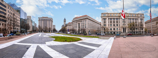 Freedom Plaza square panoramic view