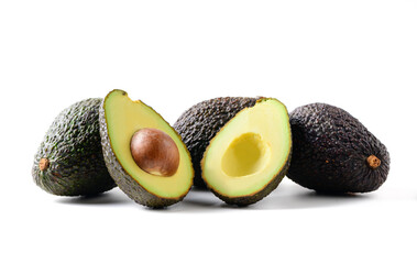 avocado isolated on white background,