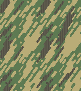 Seamless camouflage pattern. Geometric camo. Print on fabric and textiles. Vector