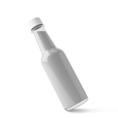 blank glass bottle with transparent background. 3D render.