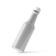 blank glass bottle with transparent background. 3D render.