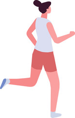 Fototapeta na wymiar jogging, running young woman isometric