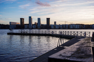 Obraz premium pier at sunset