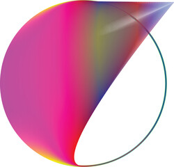 Vector Illustration .Fluid gradient. Circle Logo . Colorful frame template .Design element . Abstract liquid shape .