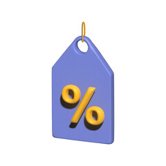 online shopping tag price 3d render illustration, discount coupon of cash for future use. sales with an excellent offer 3d for shopping, Special offer promotion on 3d price tags on white background