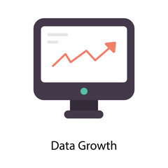 Data Growth vector Flat  Icons. Simple stock illustration