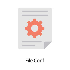 File Conf vector Flat  Icons. Simple stock illustration