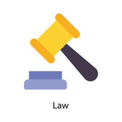 Law vector Flat  Icons. Simple stock illustration