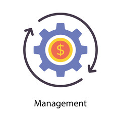 Management  vector Flat  Icons. Simple stock illustration