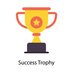 Success Trophy vector Flat  Icons. Simple stock illustration