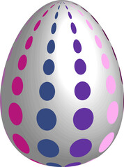 Color Easter egg with pattern. Realistic celebration symbol.