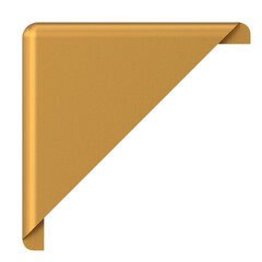 Corner tag. Corner label. 3D illustration.