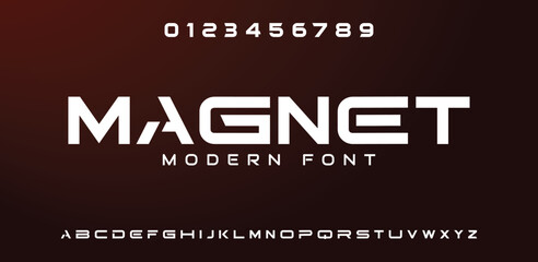 Abstract digital modern alphabet font. Logo creative font, type, technology, movie, digital, music, movie. Font and illustration in vector format.