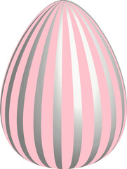 Color Easter egg with pattern. Realistic celebration symbol.