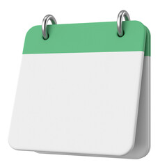 Empty calendar. 3D calendar.