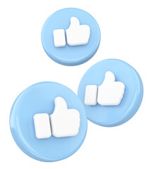 Like icon. 3D icon. 3D illustration.