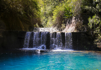 Fototapeta na wymiar Les anciens thermes de Cilaos - Cirque de Cilaos - Ile de La Réunion - Reunion Island