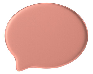 Speech bubble. Speech balloon. Text box. 3D illustration.