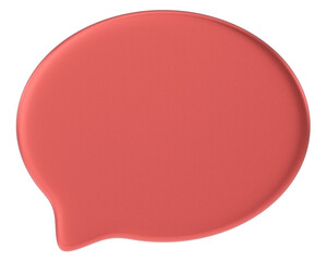 Speech bubble. Speech balloon. Text box. 3D illustration.