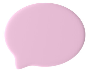 Speech bubble. Speech balloon. Text box. 3D illustration.