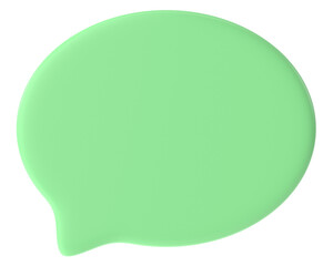 Speech bubble. Speech balloon. Text box. 3D illustration.