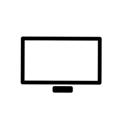 Computer monitor black icon image