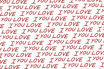 Beautiful invitation template design with red love pattern on white background for wallpaper design.