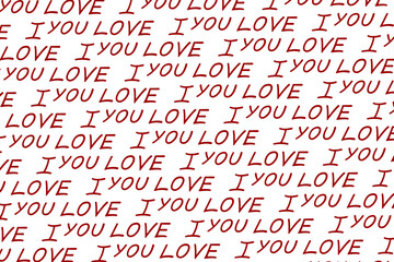 Beautiful invitation template design with red love pattern on white background for wallpaper design.