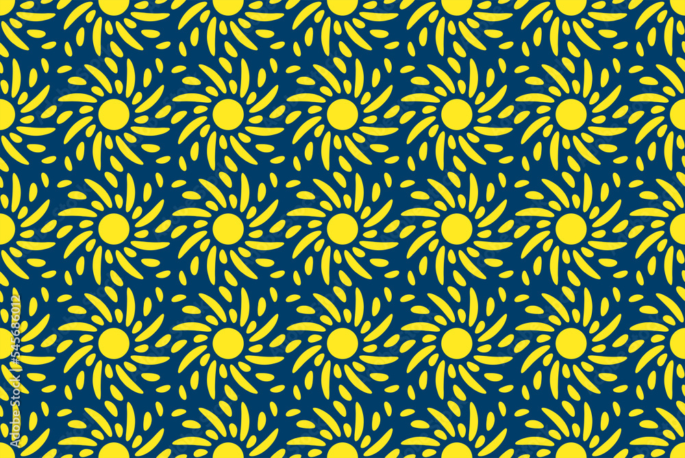 Aufkleber sun seamless pattern. repeating abstract pattern with sun symbol. template for your design projects.