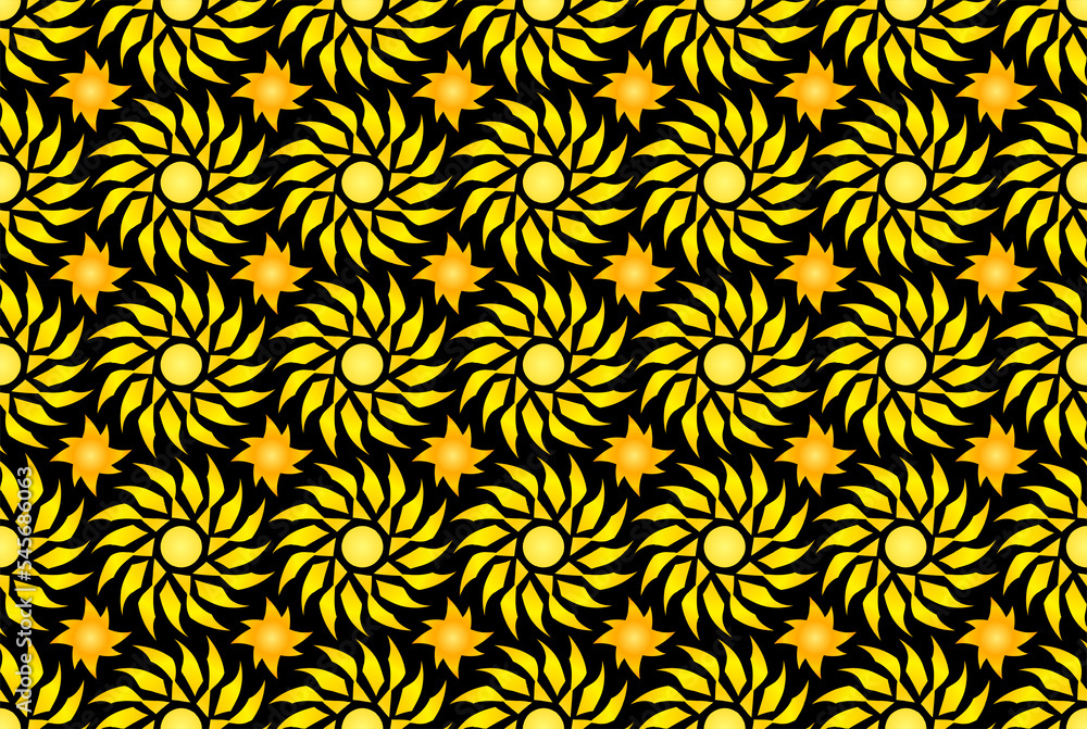 Poster sun seamless pattern. repeating abstract pattern with sun symbol. template for your design projects.