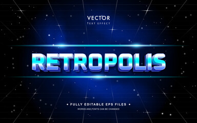 Vector Editable Text Effect in Retropolis Style