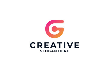 Letter G logo design with creative combination concept.