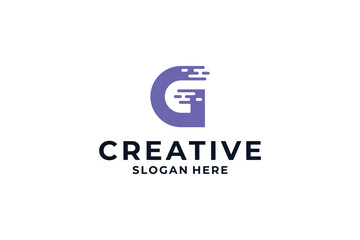 abstract letter G logo type.
