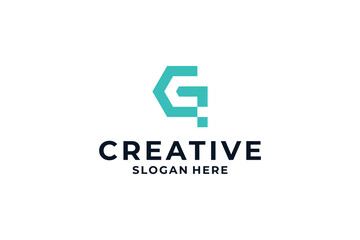initial letter G logo design inspiration.