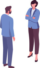 Business meeting, business people isometric illustration