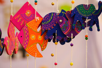 Beautiful Hand crafted colorful decorative items, The craft of each state in India reflect the...
