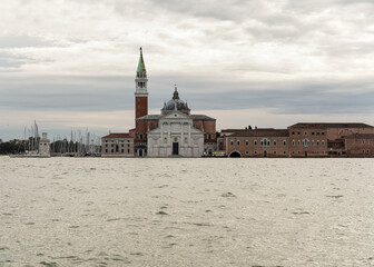 Fototapeta premium View of the Giudecca canal and church of the Redentore in Venice, Italy