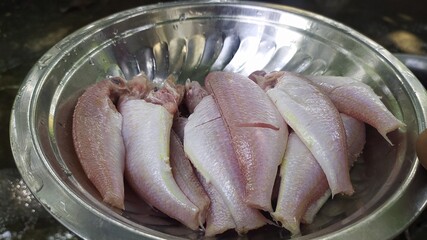 cleaned red snapper fish or sankara fish, Chennai, India - Nov 13, 2022 