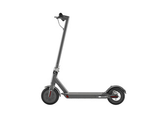 3D illustration of modern electric scooter for walking on white background no shadow