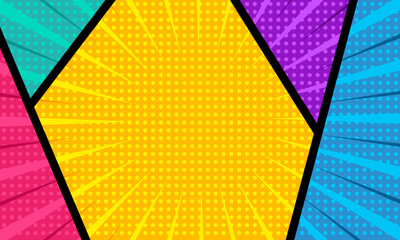 Colorful comic cartoon pop art background design © anggi wibisono