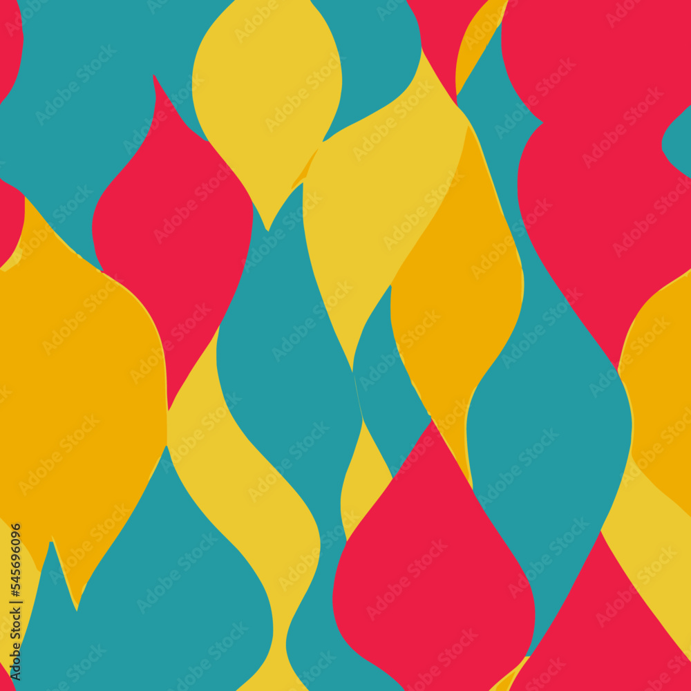 Poster design of a colorful vivid seamless tile pattern