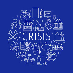 Economic and financial crisis poster