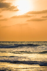 Sunset on the Mediterranean coast