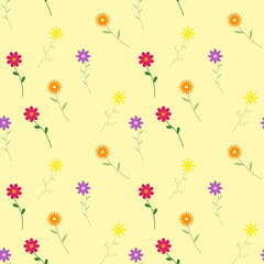 seamless background with flowers. pattern background illustration. simple pattern fabric.