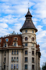 Fototapeta premium Historic building architecture in Bucharest, Romania, 2022