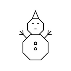 Snowman icon. Christmas symbol modern, simple, vector, icon for website design, mobile app, ui. Vector Illustration
