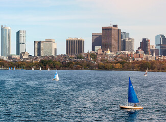Boston Skyline Harbor Bahia seaport river lake tourism discover adventure urban exploration...