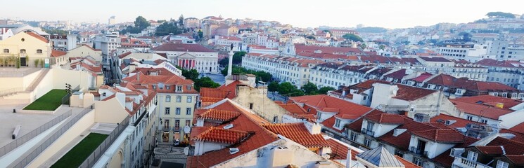 Bird's eye view of the Lisbon cityscape
