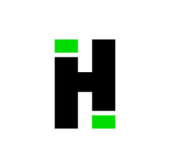ihi company name initial icon lettering.